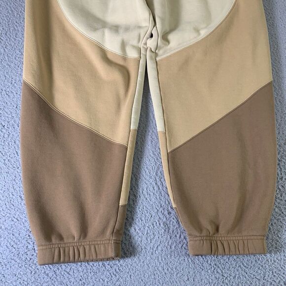 Air Jordan Jumpman Fleece Joggers Womens XL Tan Colorblock 26" Inseam Drawstring - Picture 2 of 14